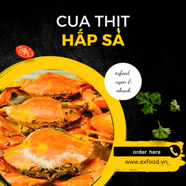 Cua thịt hấp xả exfood