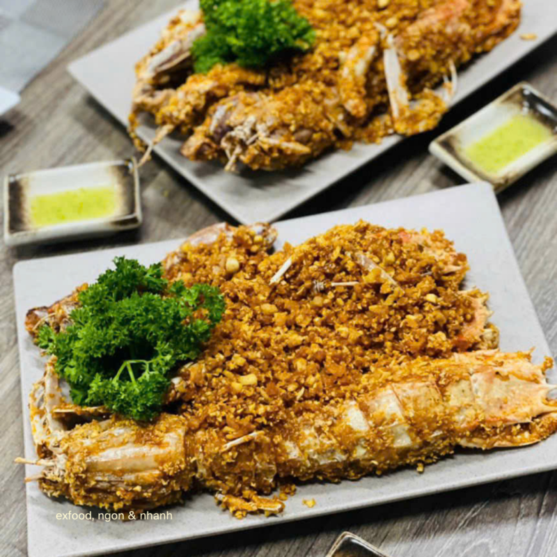 Tôm tích cháy tỏi exfood