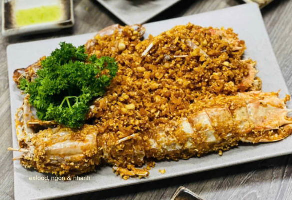 Tôm tích cháy tỏi exfood