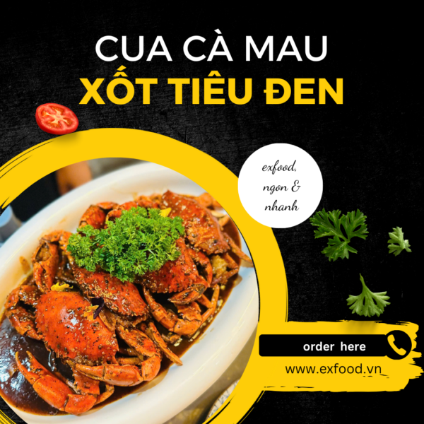 Cua cà mau xốt tiêu đen exfood