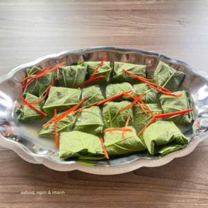 Chim cò hấp lá bầu exfood
