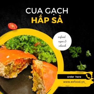 Cua gạch hấp xả exfood