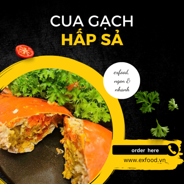 Cua gạch hấp xả exfood