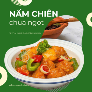 Nấm chiên chua ngọt