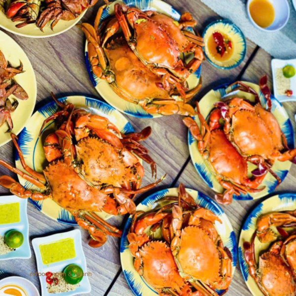 Cua gạch hấp sả exfood
