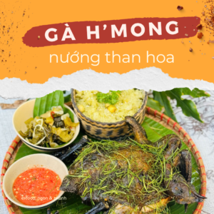 Gà H'mong nướng than hoa
