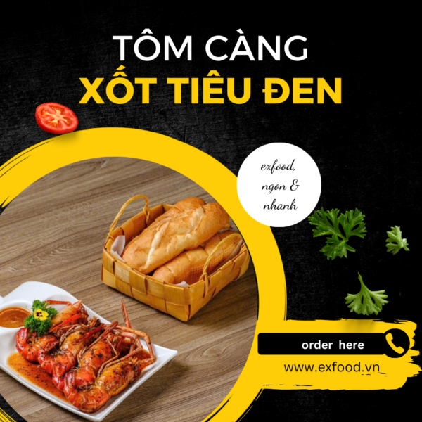 Tôm càng xốt tiêu đen