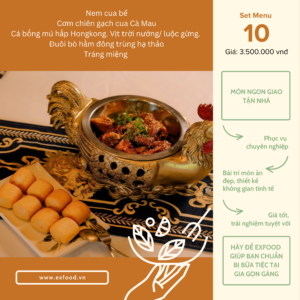 Thực đơn tiệc 10 exfood