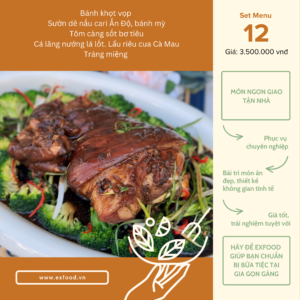 Thực đơn tiệc 12 Exfood